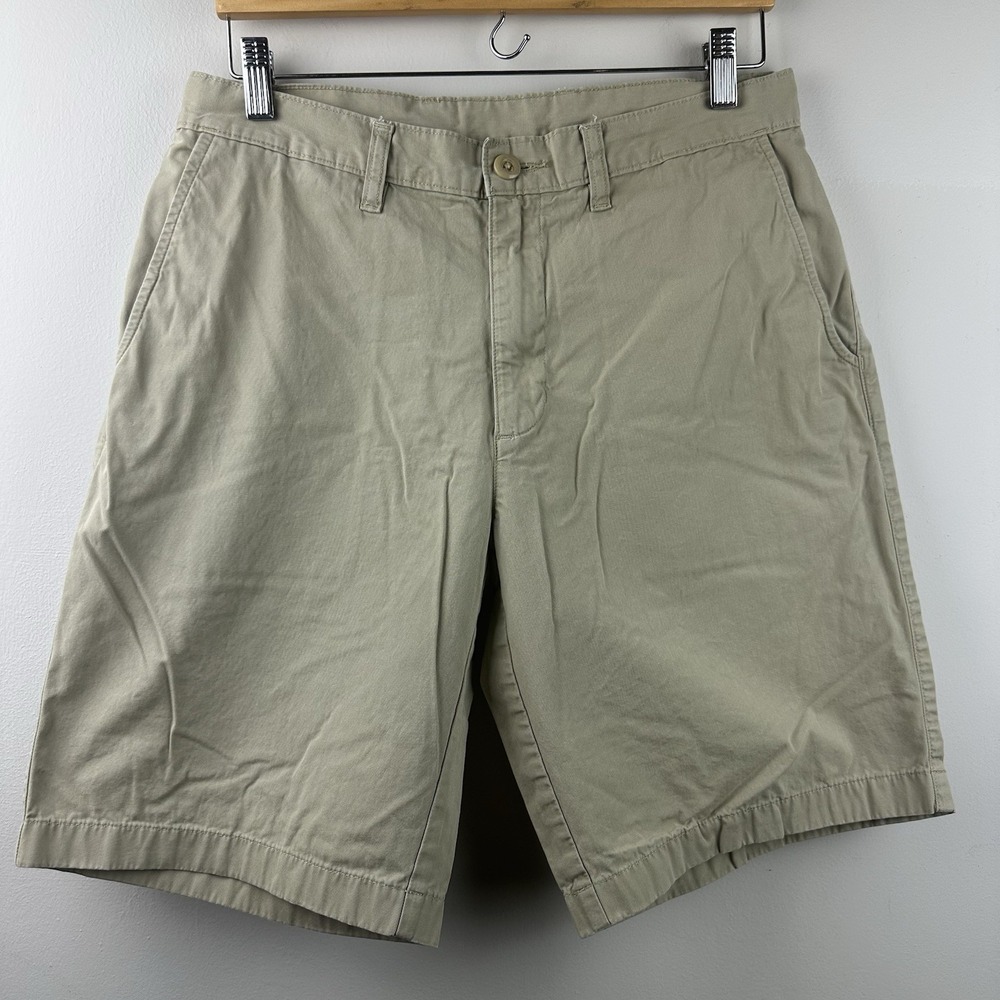 Patagonia Men's Khaki Shorts - Size 32 Worn Wear 100% Organic Cotton
